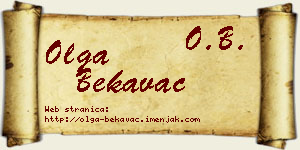 Olga Bekavac vizit kartica